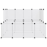 Small Animal Cage Transparent 143x107x93 cm PP and Steel - Side View