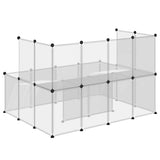 Small Animal Cage Transparent 143x107x93 cm PP and Steel - 45-Degree Angle
