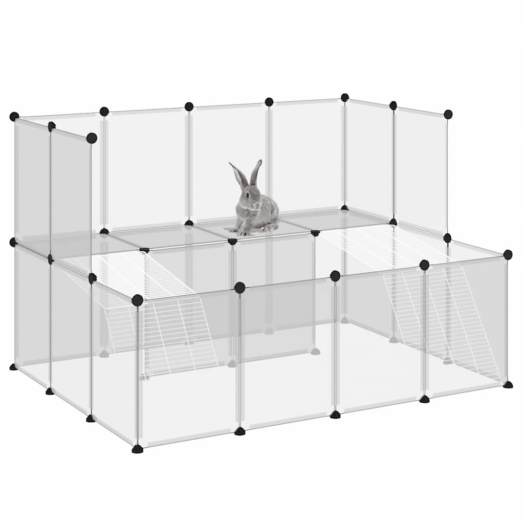 Small Animal Cage Transparent 143x107x93 cm PP and Steel