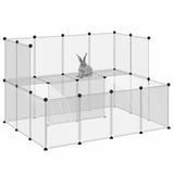 Small Animal Cage Transparent 143x107x93 cm PP and Steel - Rear View