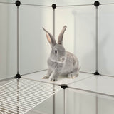 Small Animal Cage Transparent 143x107x93 cm PP and Steel - Low Angle
