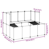Small Animal Cage Transparent 143x107x93 cm PP and Steel