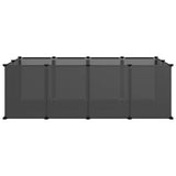Small Animal Cage Black 144x74x46.5 cm PP and Steel