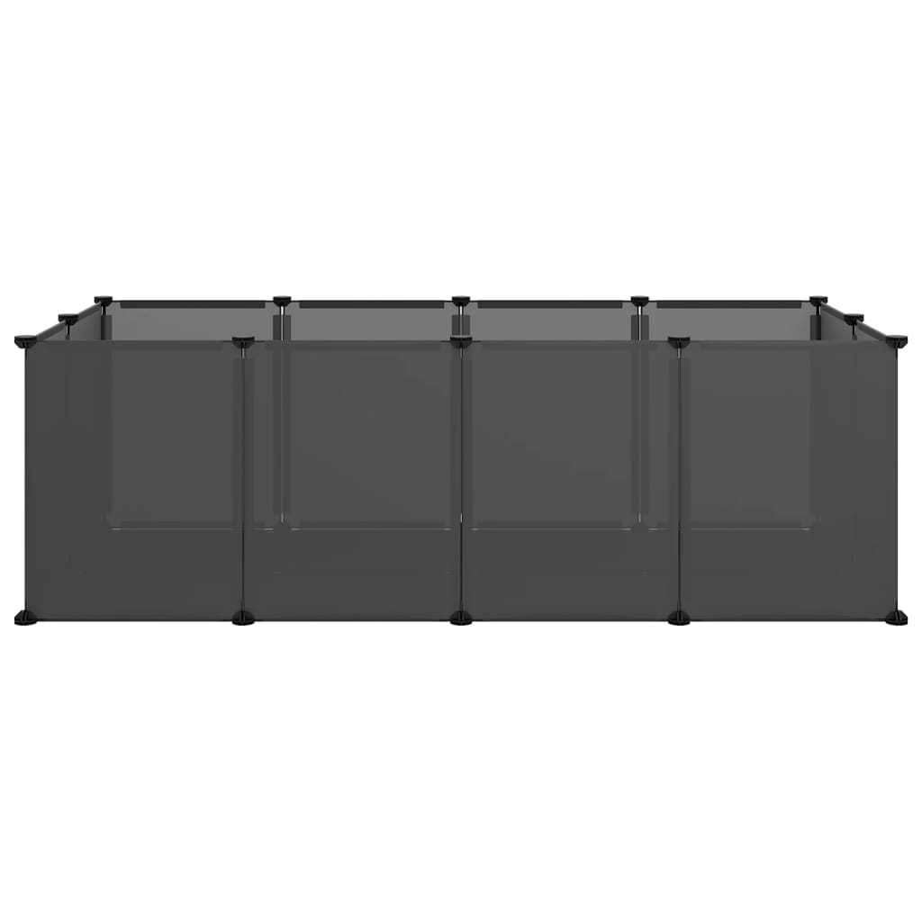 Small Animal Cage Black 144x74x46.5 cm PP and Steel