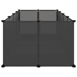 Small Animal Cage Black 144x74x46.5 cm PP and Steel