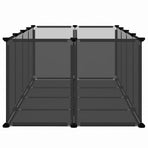 Small Animal Cage Black 144x74x46.5 cm PP and Steel