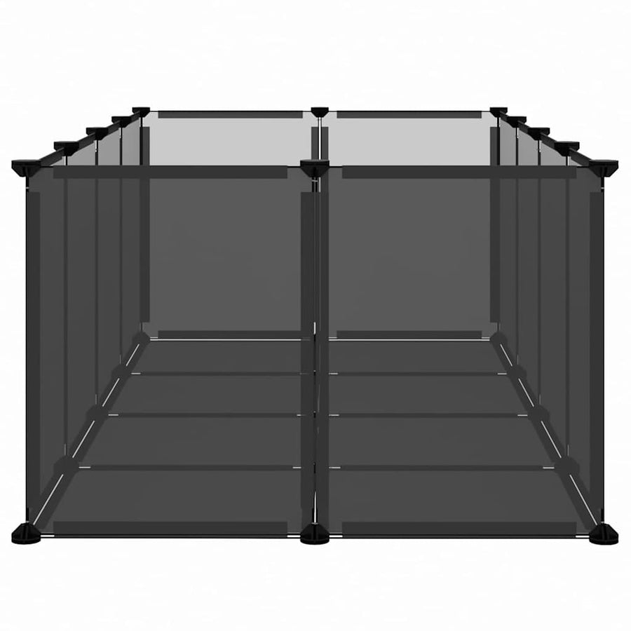 Small Animal Cage Black 144x74x46.5 cm PP and Steel