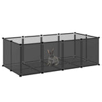 Small Animal Cage Black 144x74x46.5 cm PP and Steel