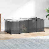 Small Animal Cage Black 144x74x46.5 cm PP and Steel