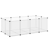 Small Animal Cage Transparent 144x74x46.5 cm PP and Steel - Front View