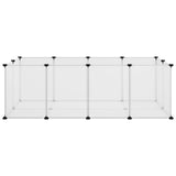 Small Animal Cage Transparent 144x74x46.5 cm PP and Steel - Side View