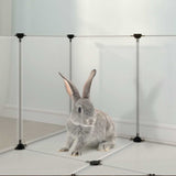 Small Animal Cage Transparent 144x74x46.5 cm PP and Steel - Low Angle