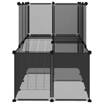 Small Animal Cage Black 142x74x93 cm PP and Steel