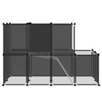 Small Animal Cage Black 142x74x93 cm PP and Steel