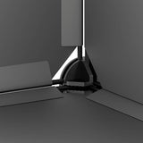 Small Animal Cage Black 142x74x93 cm PP and Steel - Close-Up Angle