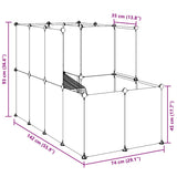 Small Animal Cage Black 142x74x93 cm PP and Steel - Extra Image