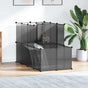 Small Animal Cage Black 142x74x93 cm PP and Steel