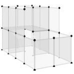 Small Animal Cage Transparent 142x74x93 cm PP and Steel