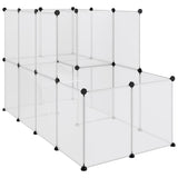Small Animal Cage Transparent 142x74x93 cm PP and Steel - Front View