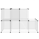 Small Animal Cage Transparent 142x74x93 cm PP and Steel - Top-Down View