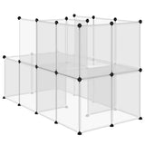Small Animal Cage Transparent 142x74x93 cm PP and Steel - 45-Degree Angle