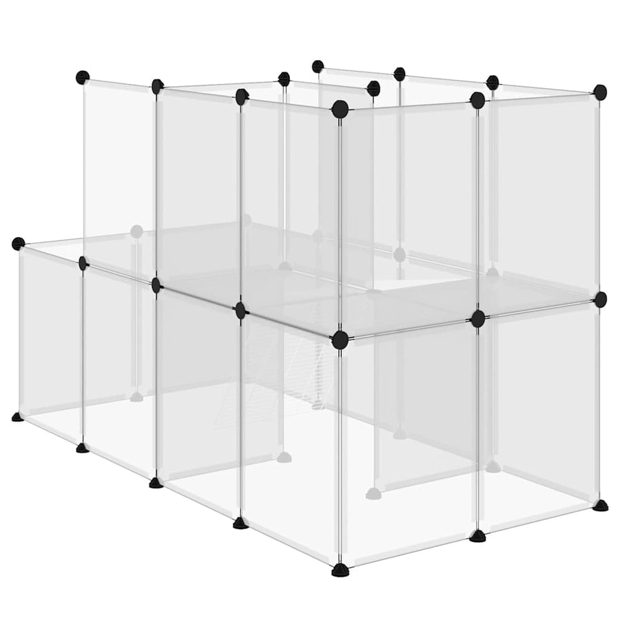Small Animal Cage Transparent 142x74x93 cm PP and Steel