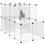 Small Animal Cage Transparent 142x74x93 cm PP and Steel - Rear View
