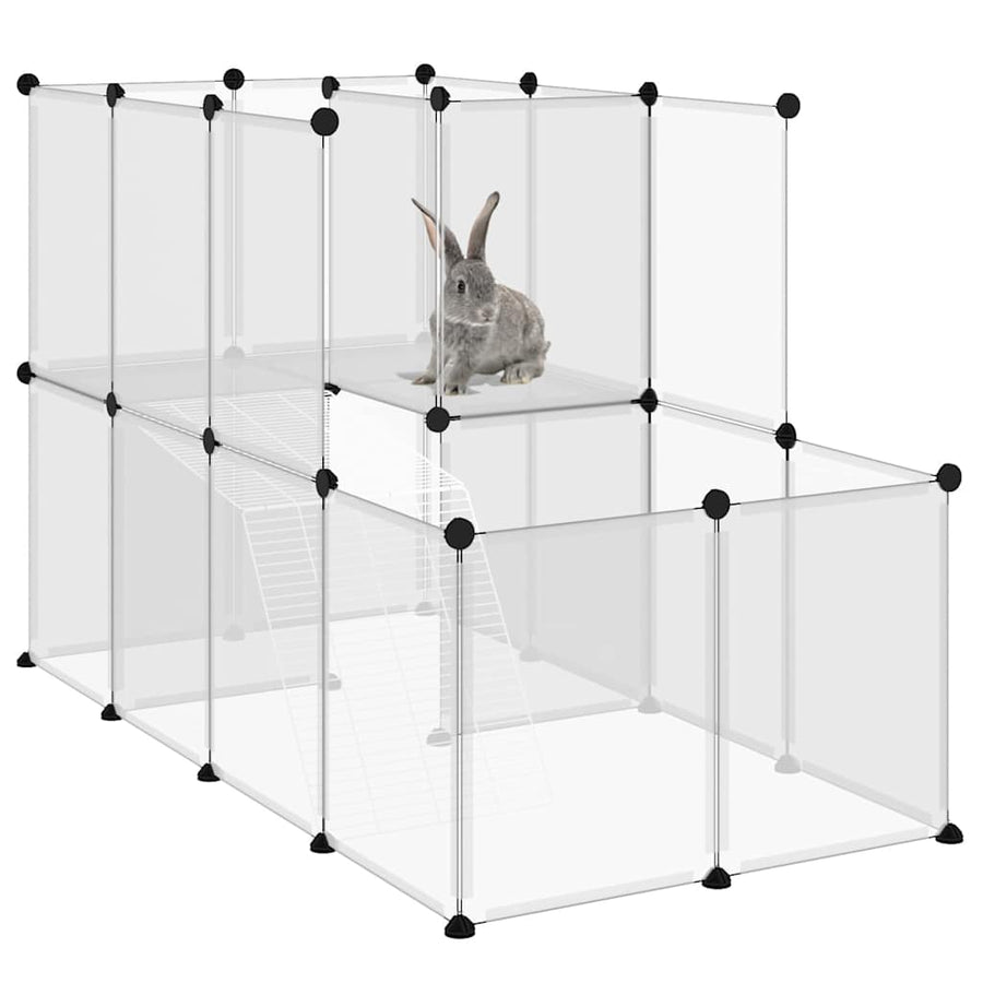 Small Animal Cage Transparent 142x74x93 cm PP and Steel