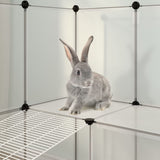 Small Animal Cage Transparent 142x74x93 cm PP and Steel - Close-Up Angle