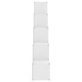 Cube Storage Cabinet for Kids with 15 Cubes White PP