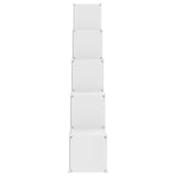 Cube Storage Cabinet for Kids with 15 Cubes White PP - Top-Down View