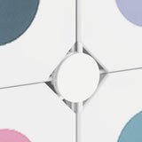 Cube Storage Cabinet for Kids with 15 Cubes White PP - Close-Up Angle