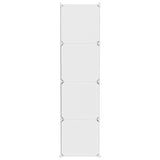 Cube Storage Cabinet for Kids with 10 Cubes White PP - Top-Down View