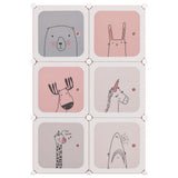 Cube Storage Cabinet for Kids with 6 Cubes Pink PP