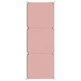 Cube Storage Cabinet for Kids with 6 Cubes Pink PP