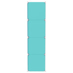 Cube Storage Cabinet for Kids with 12 Cubes Green PP