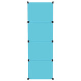 Cube Storage Cabinet for Kids with 12 Cubes Blue PP - Top-Down View