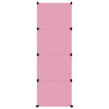 Cube Storage Cabinet for Kids with 12 Cubes Pink PP - Top-Down View