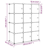 Cube Storage Cabinet for Kids with 12 Cubes Pink PP