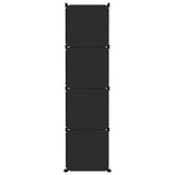 Cube Storage Cabinet for Kids with 10 Cubes Black PP