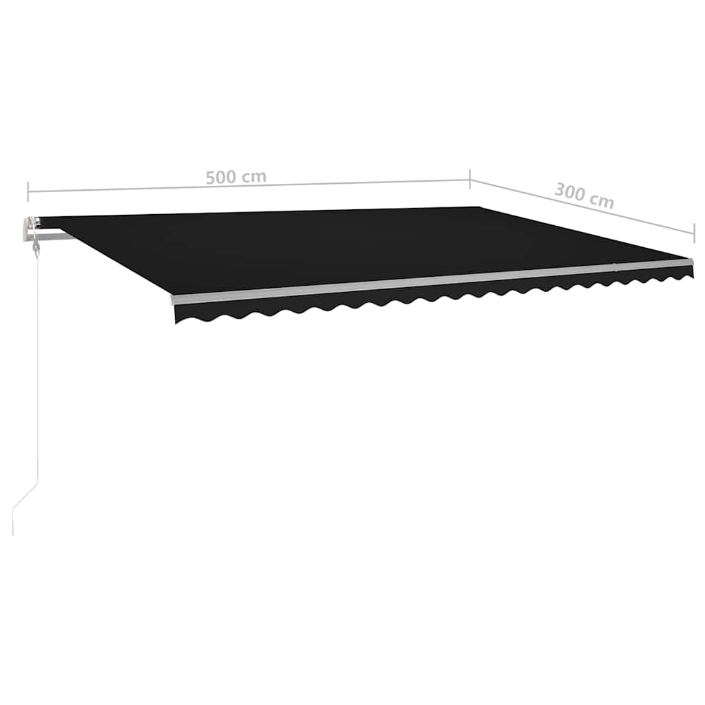 Automatic Retractable Awning 500x300 cm Anthracite
