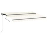 Automatic Retractable Awning 300x250 cm Cream - Top-Down View