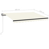 Automatic Retractable Awning 300x250 cm Cream