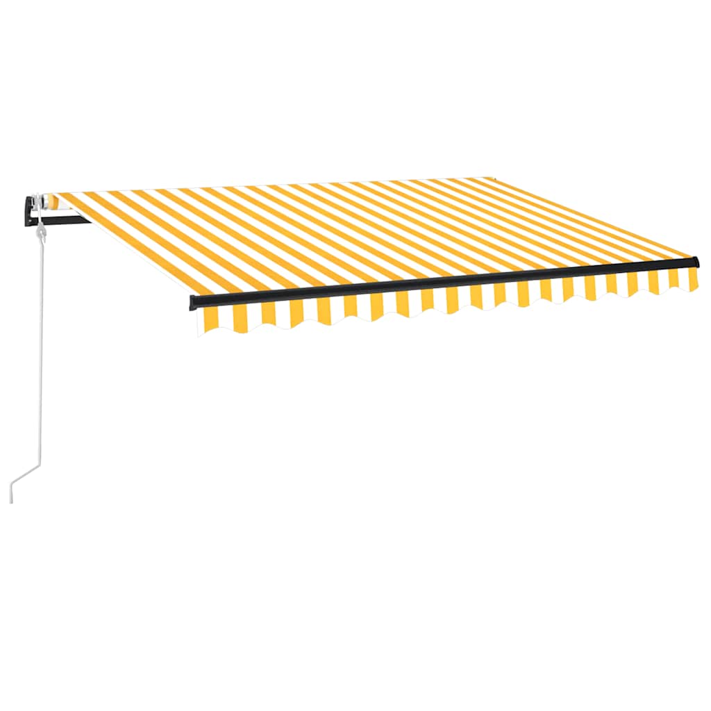 Automatic Retractable Awning 300x250 cm Yellow and White