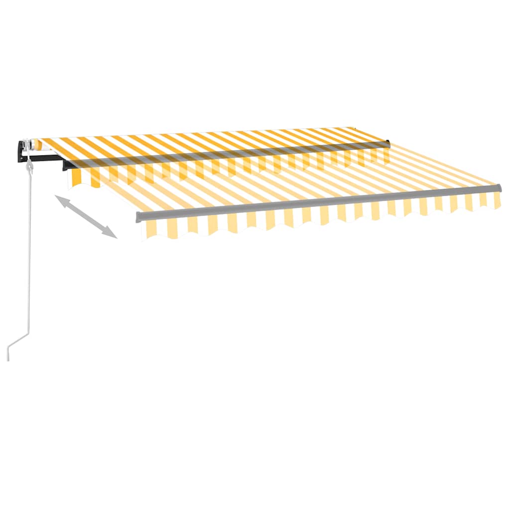 Automatic Retractable Awning 300x250 cm Yellow and White