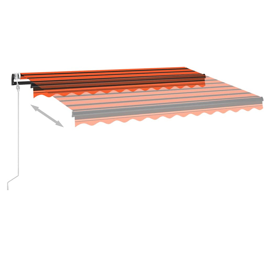 Automatic Retractable Awning 300x250 cm Orange and Brown