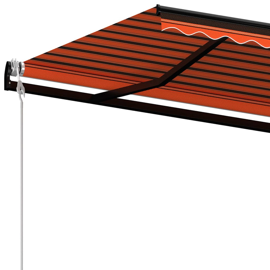 Automatic Retractable Awning 300x250 cm Orange and Brown