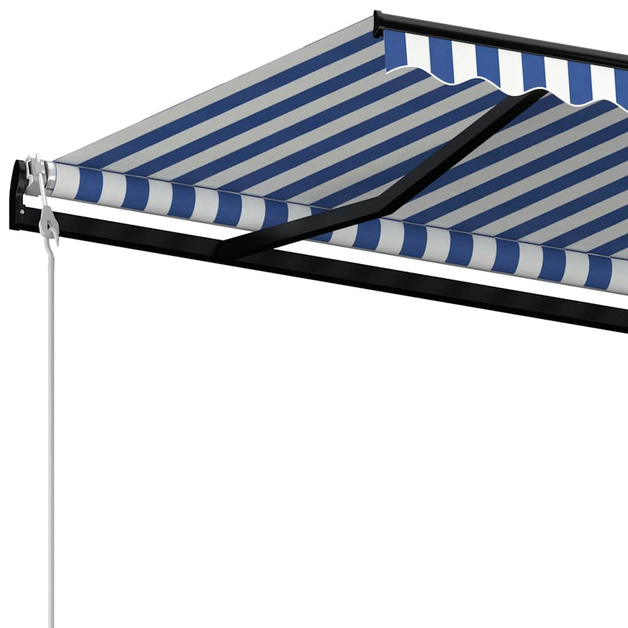 Automatic Retractable Awning 350x250 cm Blue and White