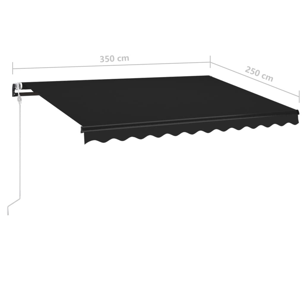 Automatic Retractable Awning 350x250 cm Anthracite