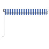 Automatic Retractable Awning 400x300 cm Blue and White - Side View